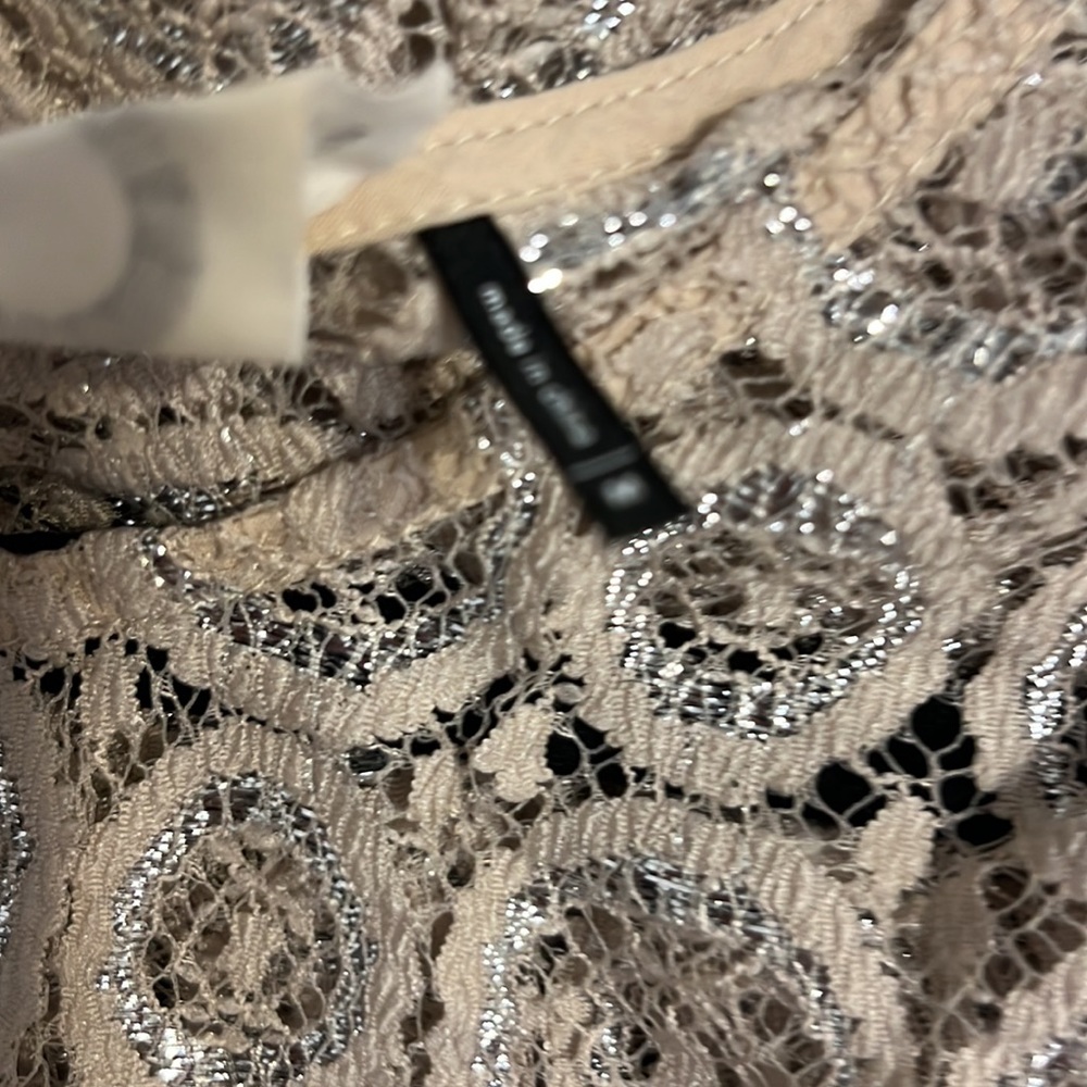 Anthropologie Lyra Lace Metallic Top - Picture 4 of 5